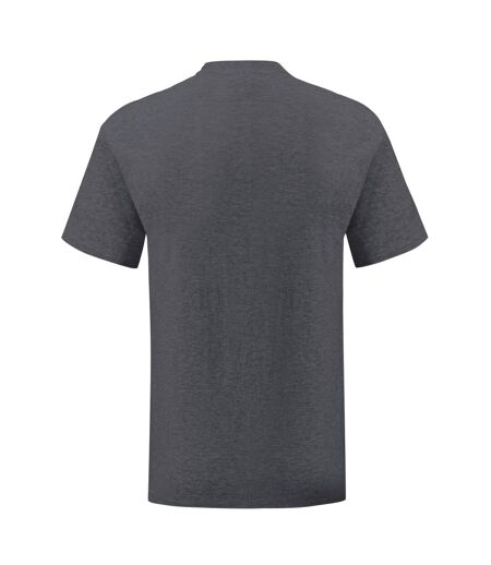 T-shirt Iconic Homme Gris Foncé Chiné Fruit Of The Loom