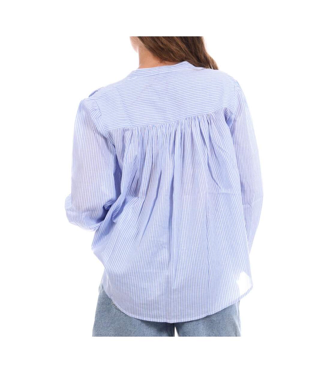 Blouse bleu/blanche femme goa ros-2