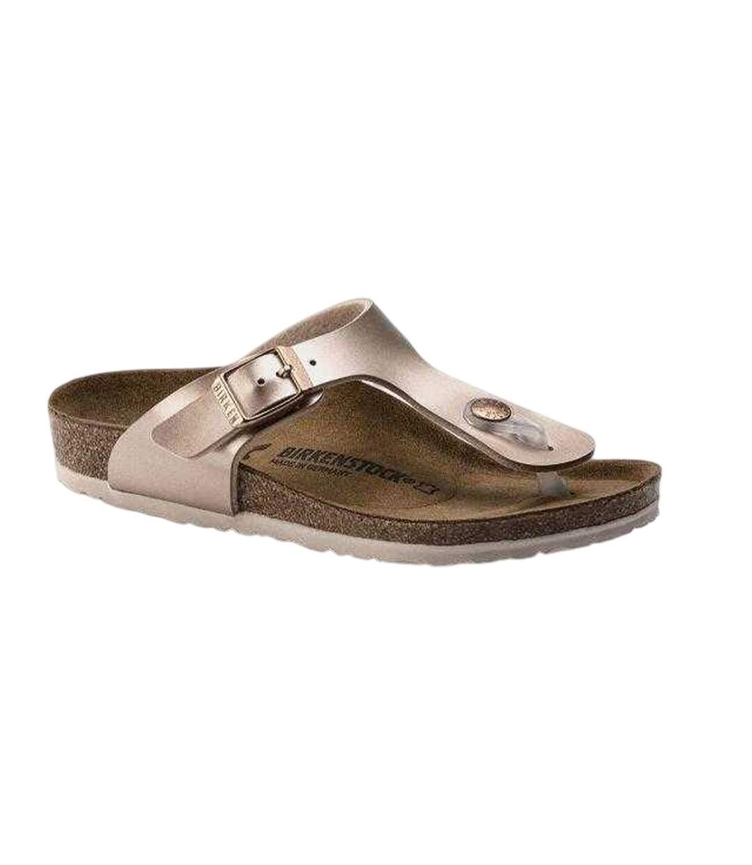 Childrens/kids Gizeh Suede Flat Sandals Pink Birkenstock-4