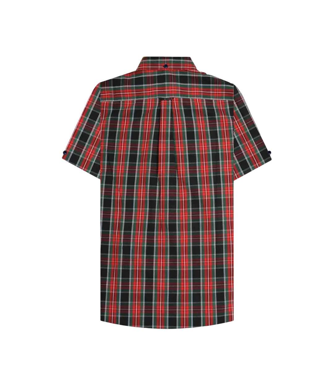 Chemise Motif/style À Carreaux Adulte Noir Rouge Vert Lambretta-3