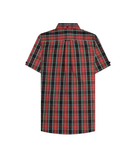 Chemise Motif/style À Carreaux Adulte Noir Rouge Vert Lambretta