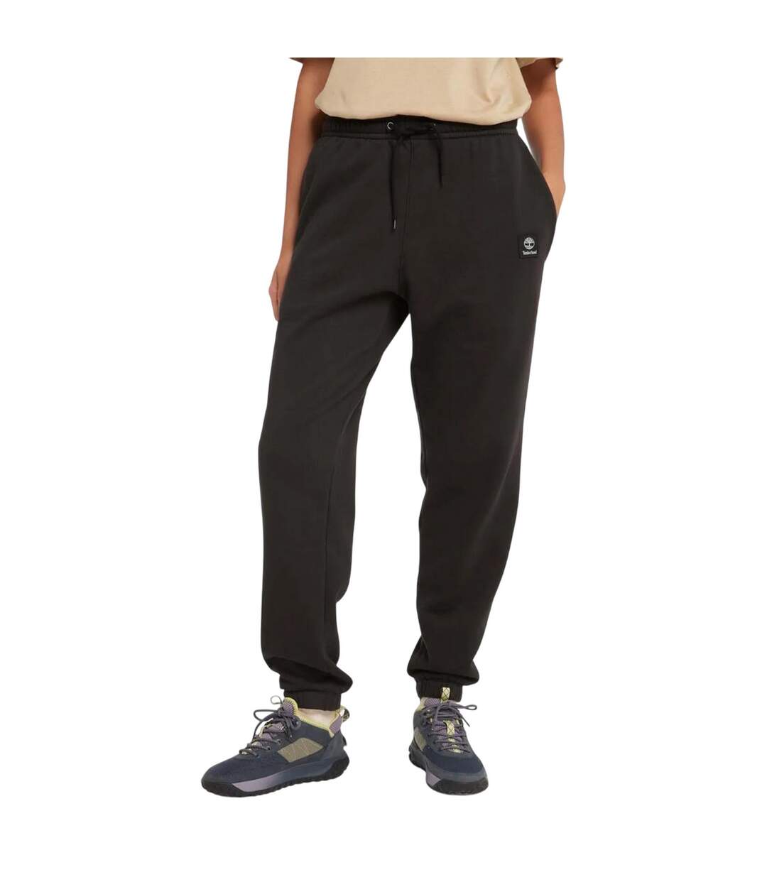 Mens Woven Badge Jogging Bottoms Black Timberland-1