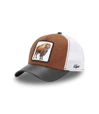 Casquette trucker avec filet souple en coton avec patch Bison Hatfield