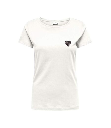 T-Shirt blanc/noir femme jdy paris