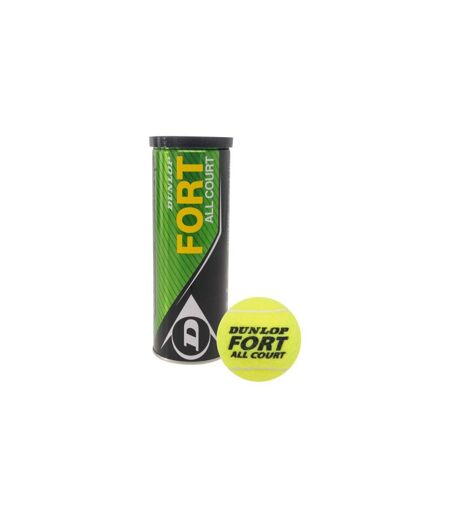 Pack Of 4  Fort All Court Tennis Balls  One Size Yellow Dunlop