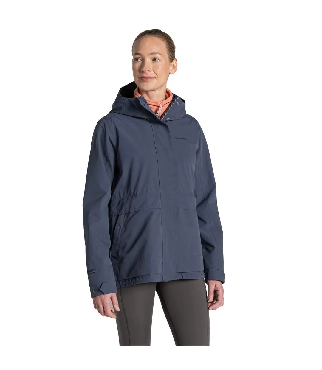 Womens/ladies National Trust Cinquefoil Waterproof Jacket Anthracite Craghoppers-4