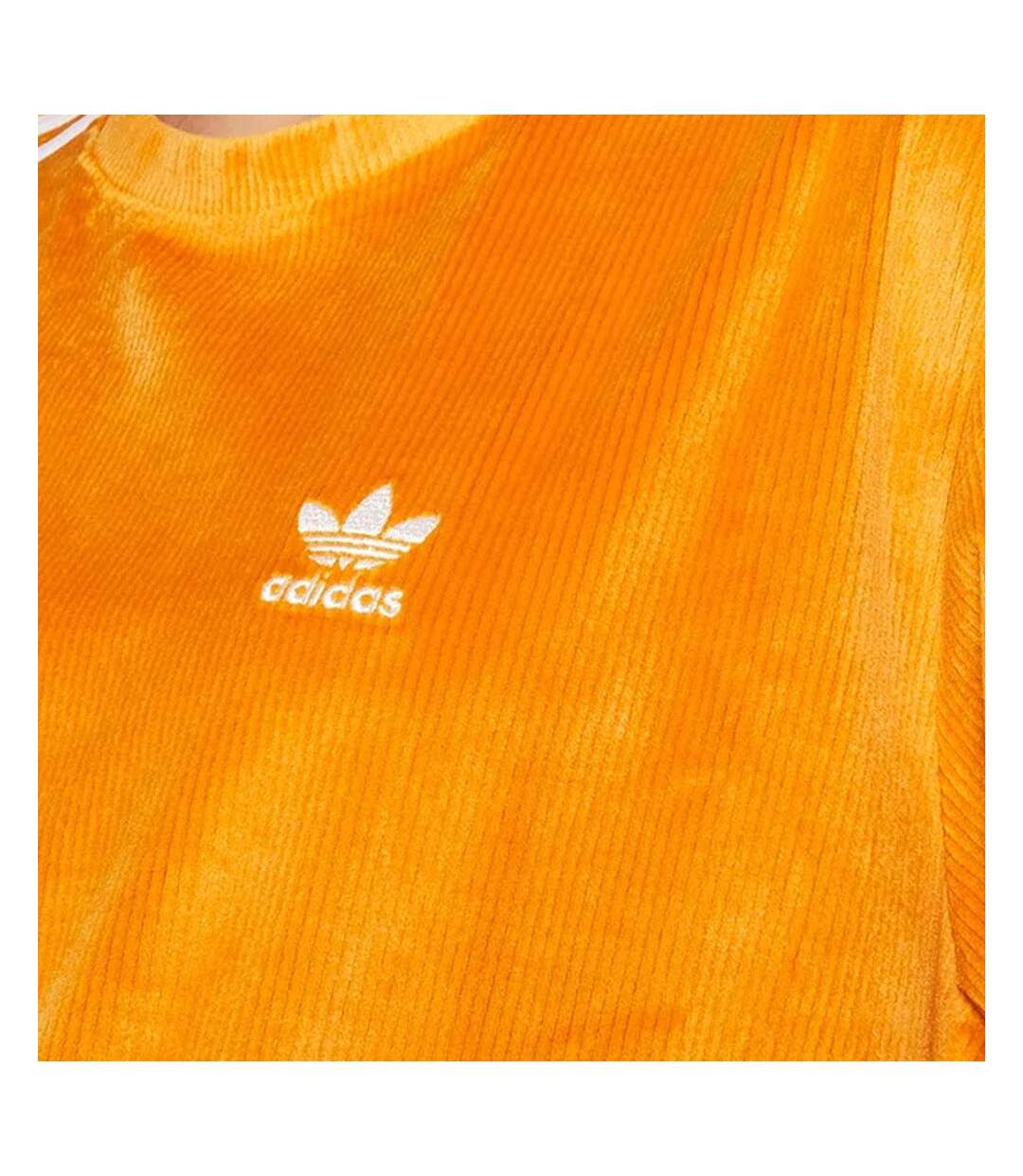 T-shirt en Velours Orange Femme Adidas H37840 - 34