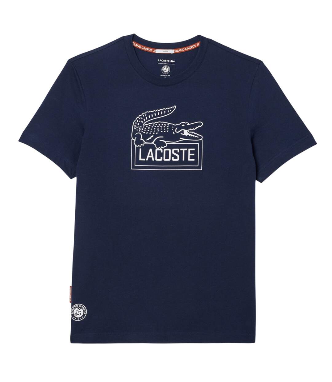 Mens Roland Garros Edition Chest Logo T-shirt Blue Lacoste-2