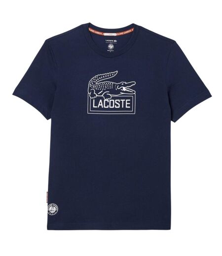 Mens Roland Garros Edition Chest Logo T-shirt Blue Lacoste