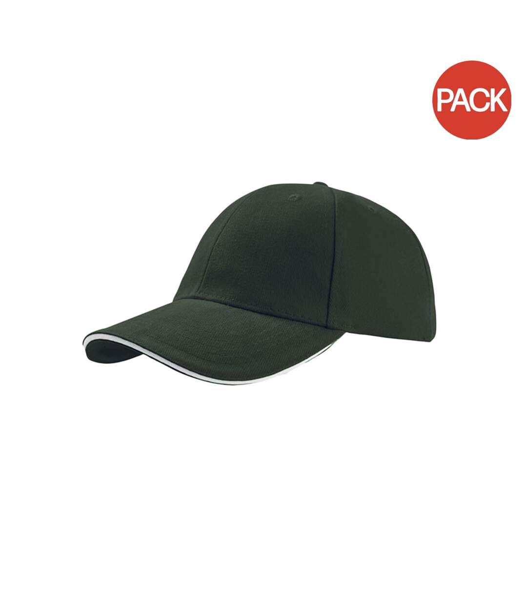 Lot de 2  casquettes en coton épais adulte vert Atlantis-1