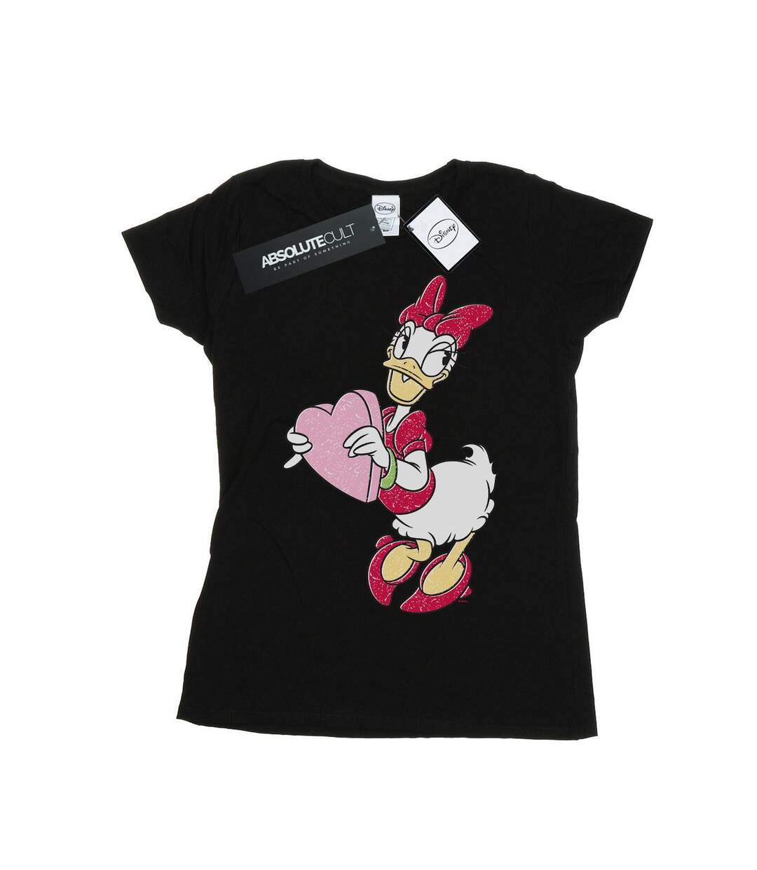 Disney T-shirt en coton Daisy Duck Love Heart - Femmes/Ladies (Noir) - UTBI32443-1