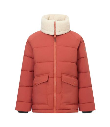 Doudoune Matelassée À Col Rabattu Kayana Femme Rouge Orange Beige Clair Regatta