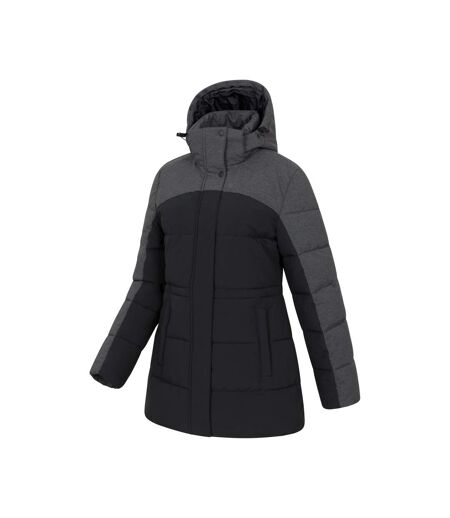 Womens/ladies Shock Padded Jacket Black Mountain Warehouse
