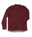 Mens Willow Collared Long-sleeved Shirt Burgundy Roamers-2
