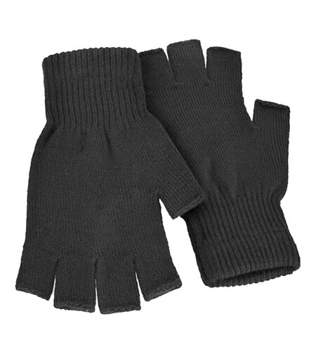 FLOSO Mens Fingerless Winter Gloves (Charcoal) - UTMG-12D