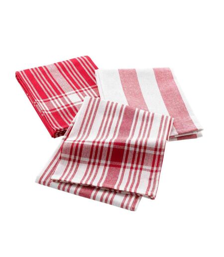 Lot de 3 Torchons Bayado 50x70cm Rouge