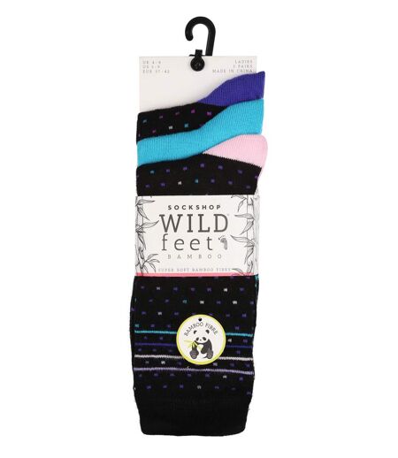 Wild Feet - 3 Pk Ladies Bamboo Socks | Polka Dot