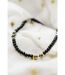 Black Silver Beaded Indian Nazar Magalsutra Everyday Bracelet