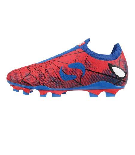 Childrens/kids Sondico Blaze Firm Ground Football Boots Red Blue Spider-Man