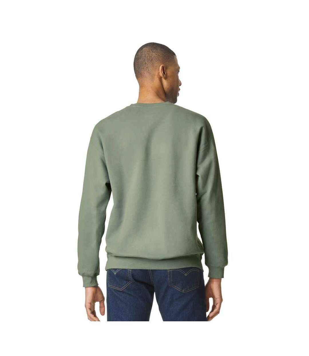 Mens Softstyle Midweight Sweatshirt Sage Gildan-3