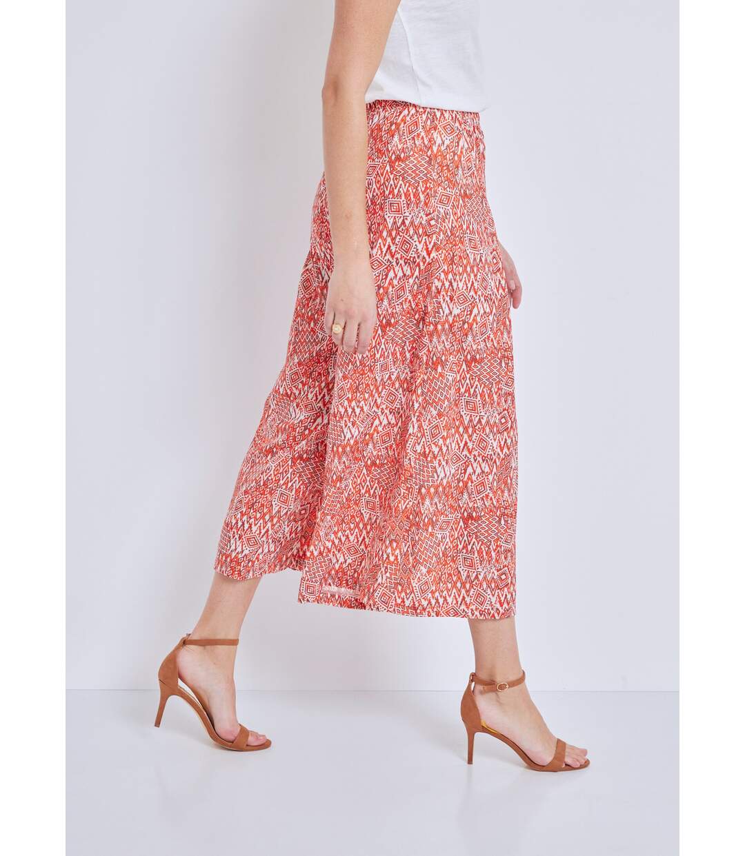Jupe-culotte taille élastiquée ample-3