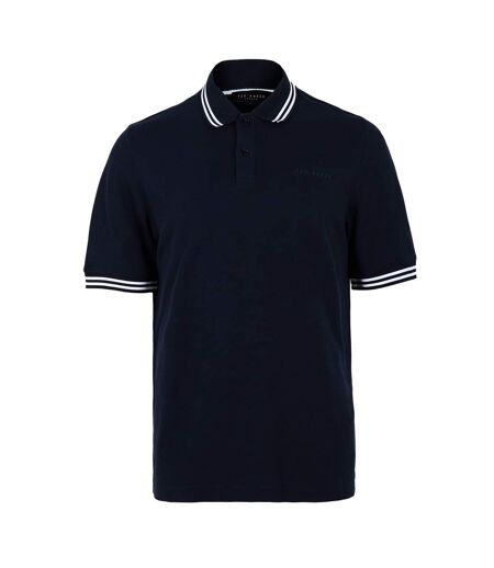 Polo Motif/style Rayure Contrastée Sur Bord Homme Bleu Marine Ted Baker