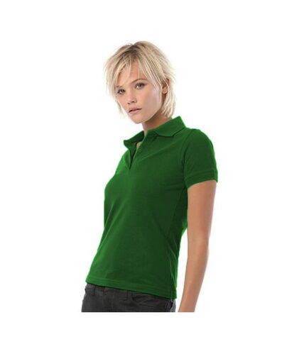 B&C Safran Pure Ladies Short Sleeve Polo Shirt (Bottle Green)