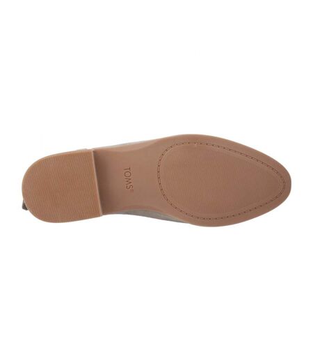 Womens/ladies Rylie Leather Ankle Boots Natural Toms