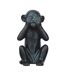 Statuette Déco Singe 28cm Noir-1