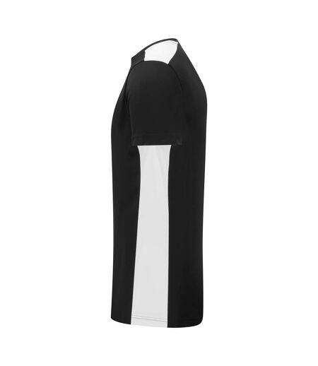 Unisex Adult Performance Contrast T-shirt Black White TriDri