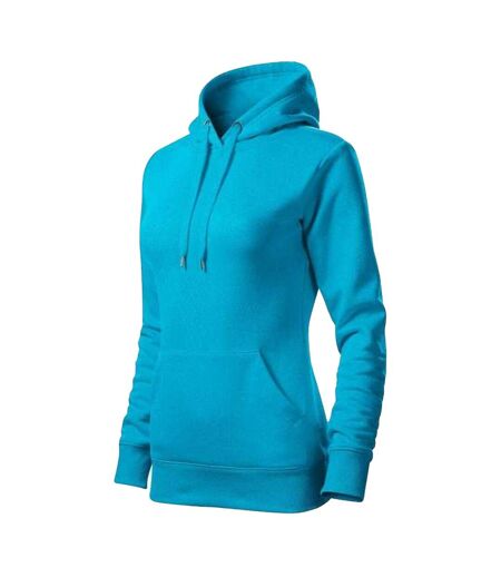 Womens/ladies Cape Hoodie Teal Malfini