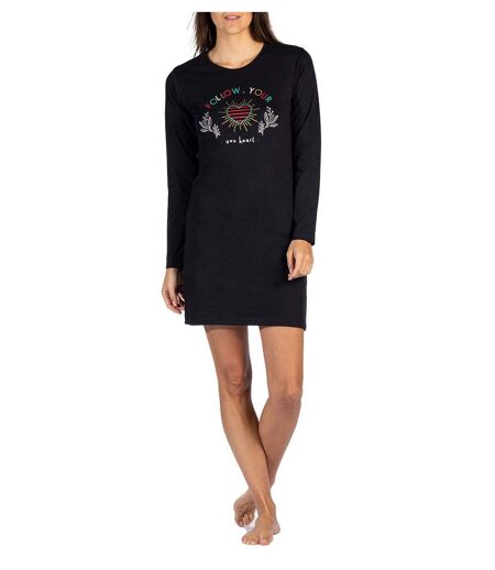 Pyjama COTON MELISSA BROWN SACRE LIQUETTE NOIR