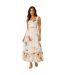Robe Longue Motif/style Floral Femme Marron Boss-4