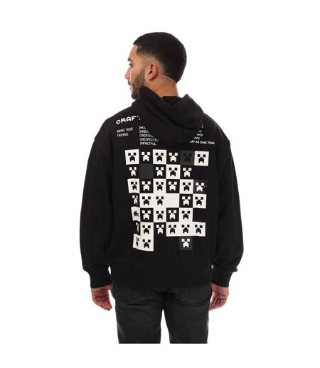 Mens Minecraft Loose Hoodie Black Lacoste