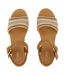 Womens/ladies Diana Suede Wedge Sandals Dark Beige Toms-3
