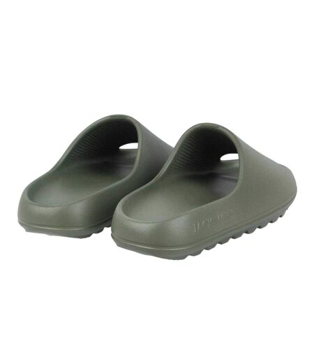Childrens/kids Eva Wide Strap Sliders Dark Green Jack Wills