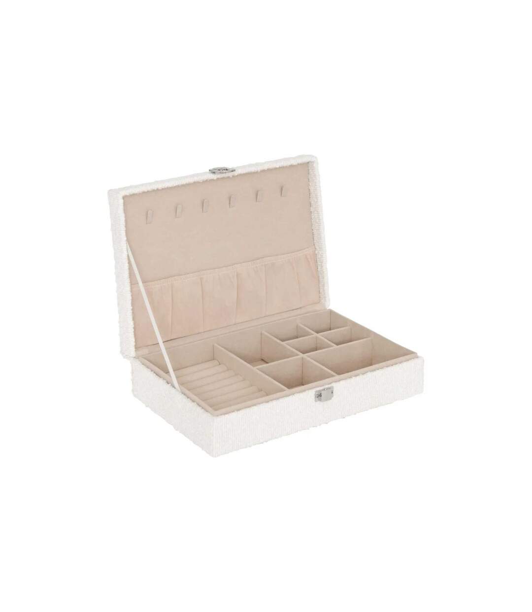 Boîte à Bijoux Bouclette Loe 28cm Blanc-2