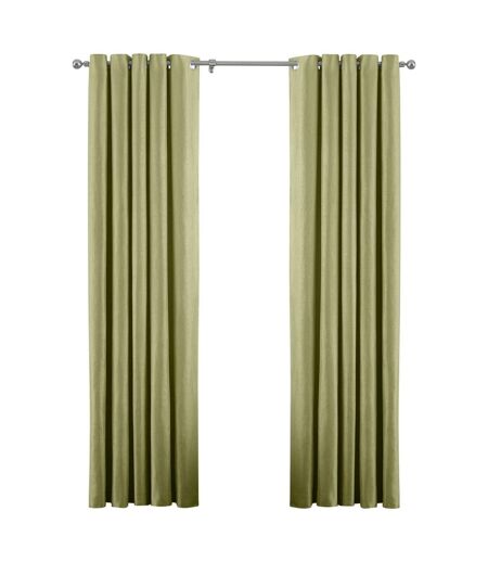 Atlantic eyelet ringtop curtains 229 x 183cm green Riva Home