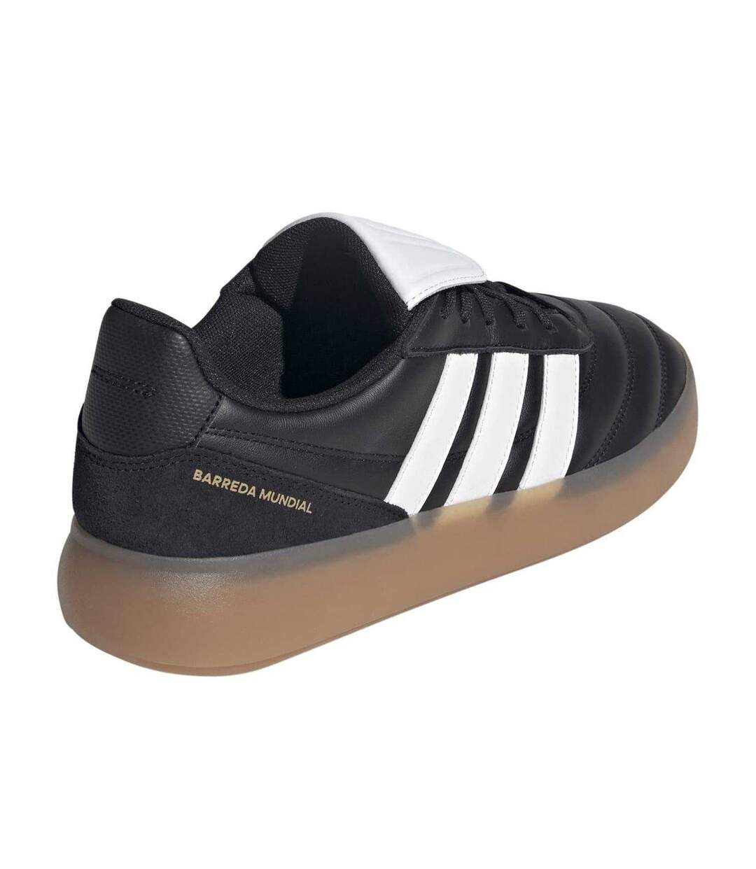 Mens Barreda 3 Stripes Leather Trainers Black Adidas-2