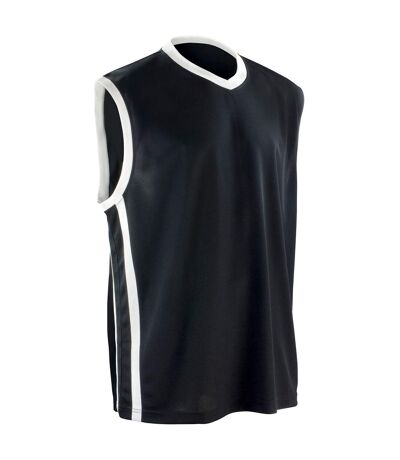 Spiro Mens Basketball Top (Black/White) - UTPC6411