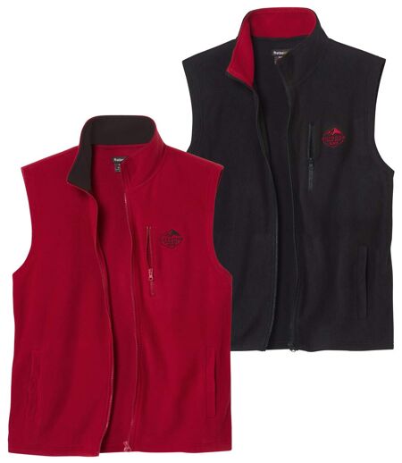 Lot de 2 Gilets Polaire Sans Manches Outdoor 