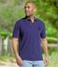 Pack of 2 Men's Short Sleeve Polo Shirts - Blue Grey
