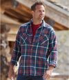 Men's Blue & Red Checked Flannel Shirt   Atlas For Men