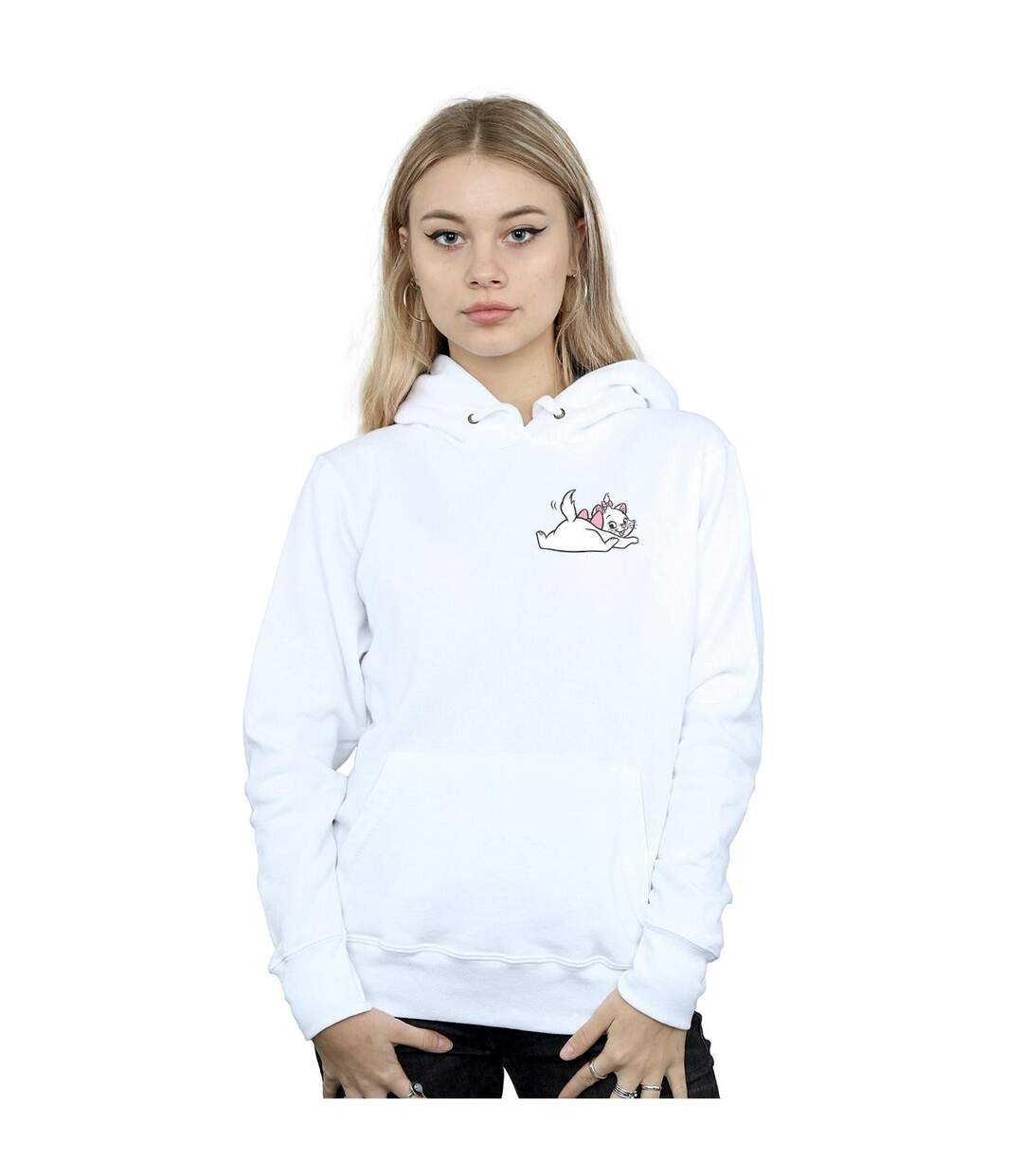 Disney - Sweat à capuche ARISTOCATS MARIE SWEET BACKSIDE BREAST PRINT - Femme (Blanc) - UTBI5573-2