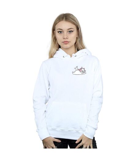 Disney - Sweat à capuche ARISTOCATS MARIE SWEET BACKSIDE BREAST PRINT - Femme (Blanc) - UTBI5573