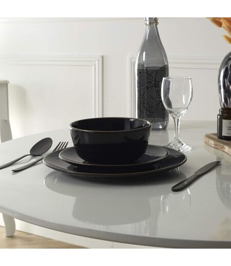Lot de 6 Assiettes Plates Lounge 26cm Noir