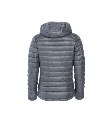 Womens/ladies Hudson Padded Jacket Grey Clique