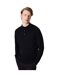 Mens knitted cotton long-sleeved polo shirt black Burton