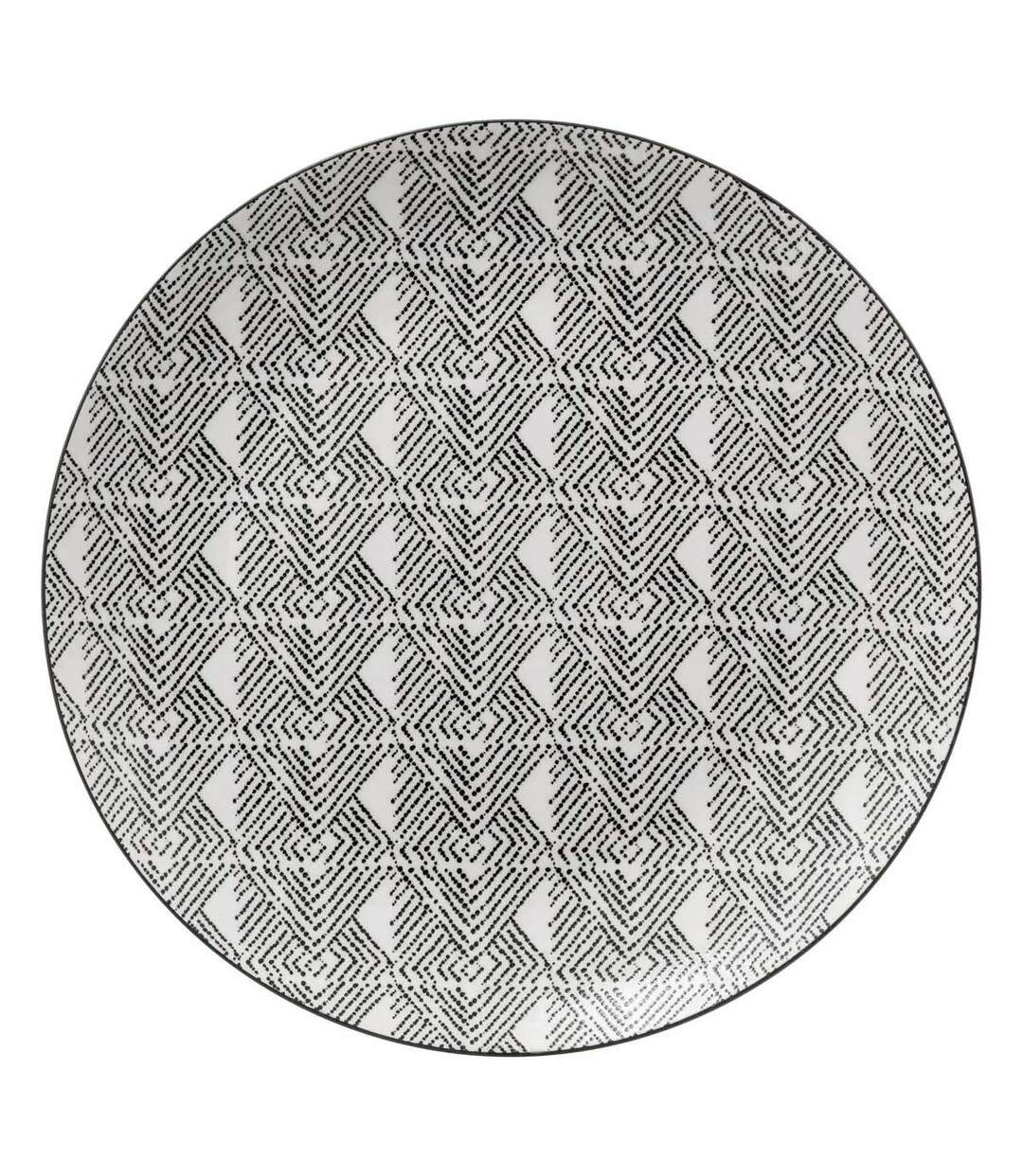 Lot de 6 Assiettes Plates Bohemia Etnic 26cm Noir-1