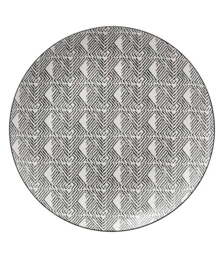 Lot de 6 Assiettes Plates Bohemia Etnic 26cm Noir